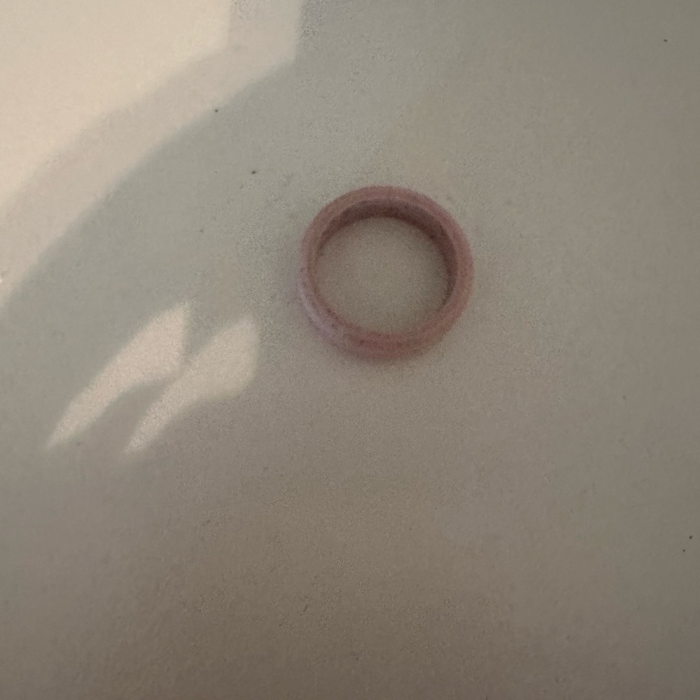 Pink silicone ring size 4 1/2.